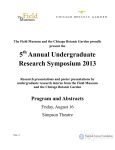 5 Annual Undergraduate Research Symposium 2013