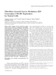 Fibroblast growth factor modulates HIV coreceptor - SGF-5000