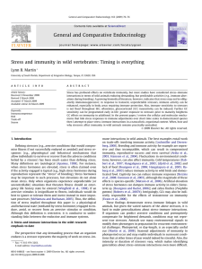 Stress and immunity in wild vertebrates: Timing is everything