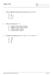 Algebra Chapter 1 Online Pretest Alg ch 1 Online Pretest