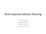 Research area Robot motion planning Multi Objective Enhanced