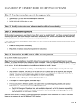 management of a student blood or body fluid exposure