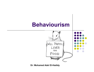 Behaviourism elhadidy final reduced 2003 version