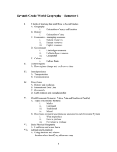 7th Grade Social Studies Course Outline