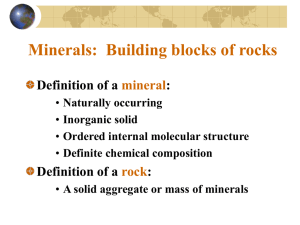 Chapter 3: Minerals and Matter