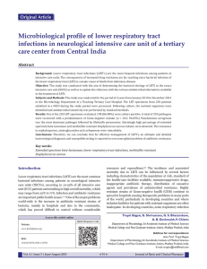 Microbiological profile of lower respiratory tract infections in