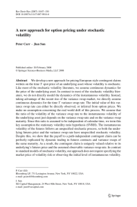 A new approach for option pricing under stochastic volatility