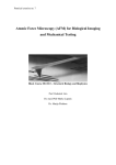 Atomic Force Microscopy (AFM) for Biological Imaging