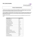 PRE COURSE READING Thoracic Outlet Syndrome