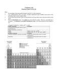 Practice Exam 2 - Department of Chemistry and Biochemistry