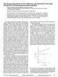 Simultaneous generation of sum, difference, and harmonics of two