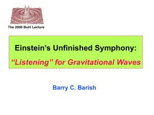 Listening for Gravitational Waves (ppt version)