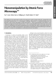 Nanomanipulation by Atomic Force Microscopy