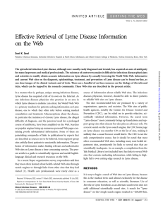 Effective Retrieval of Lyme Disease Information on the Web