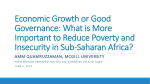 Economic Growth or Good Governance: What is More