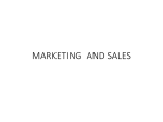 Marketing and sales
