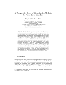 A Comparative Study of Discretization Methods for Naive