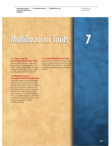 Multifactorial Traits - U