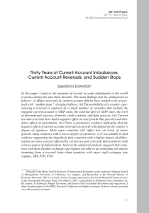 Thirty Years of Current Account Imbalances, Current Account