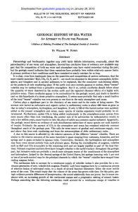 BULLETIN OF THE GEOLOGICAL SOCIETY OF AMERICA