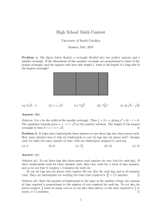 High School Math Contest - University of South Carolina Mathematics