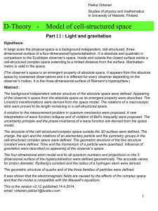 Part II : Light and gravitation