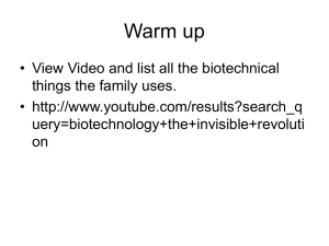 Biotechnology Timeline