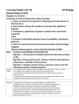 Learning Target Unit #5 AP Biology Genetic Basis of Life Chapters