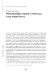 Phenomenological Aspects of the Prague School Theatre Theory