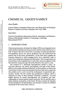 Chemical Geodynamics - Woods Hole Oceanographic Institution