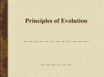 Principles of Evolution What is evolution?