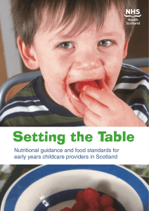 Setting the Table - Care Inspectorate Hub