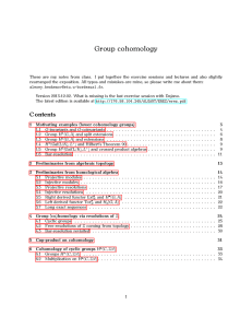 Group cohomology - of Alexey Beshenov