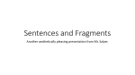 Sentences and Fragments