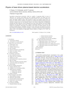 Physics of laser-driven plasma