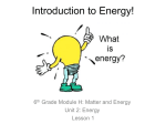Introduction to Energy! - Epiphany Catholic School