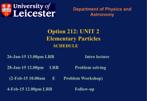 212 Particle Physics Lecture 1 - X-ray and Observational Astronomy