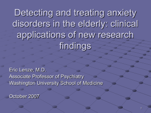 Rates of Anxiety Disorders in Depressed Elderly Patients