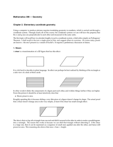 Mathematics 308 — Geometry Chapter 2. Elementary coordinate