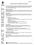 Routine Practices Additional Precautions Fact Sheet