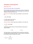 Atmospheric Thermodynamics