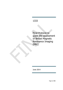 Final Protocol - Medical Services Advisory Committee