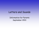 Letters and Sounds - Tewin Cowper C of E Primary School