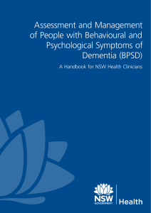 Assessment and Management of People with Behavioural