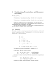 1 Combinations, Permutations, and Elementary Probability