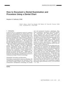 How to Document a Dental Examination and Procedure