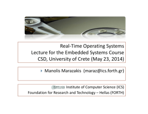 Real-Time Operating Systems Lecture for the Embedded Systems