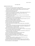 Bio 201, Fall 10 Test 4 Study Guide Questions to be able to answer