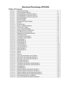 vii) Mental Disorders - VU LMS