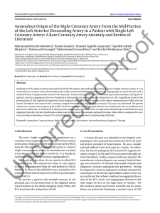 Anomalous Origin of the Right Coronary Artery From